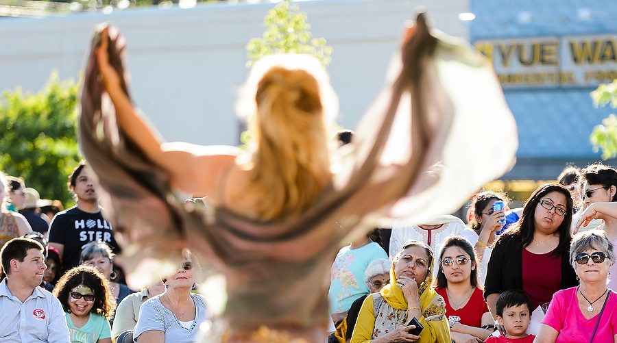 Dancer in front of audience